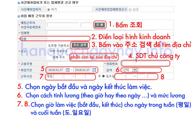 Điền thông tin nơi làm thêm Điền thông tin nơi làm thêm